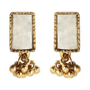 HOUSE OF TUHINA ZARA Gold Mirror Earrings